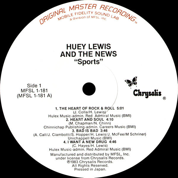 Huey Lewis & The News : Sports (LP,Album,Limited Edition,Remastered,Reissue)