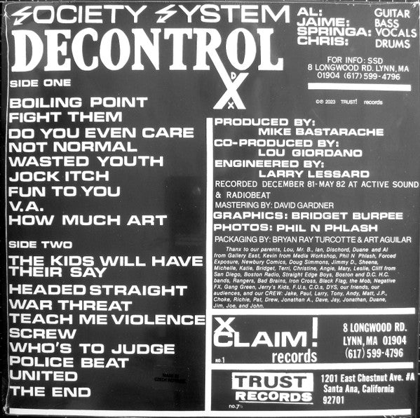 SSD : The Kids Will Have Their Say (12",45 RPM,Album,Limited Edition,Reissue,Remastered,Repress)
