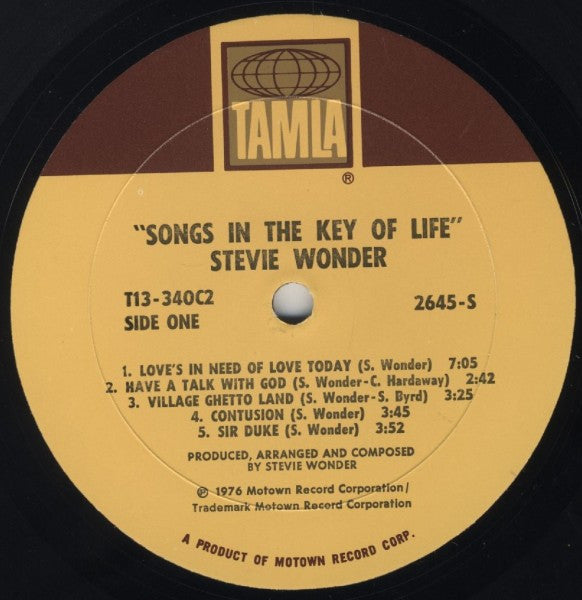 Stevie Wonder : Songs In The Key Of Life (LP)