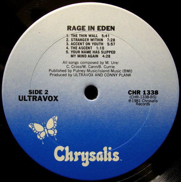 Ultravox : Rage In Eden (LP,Album)