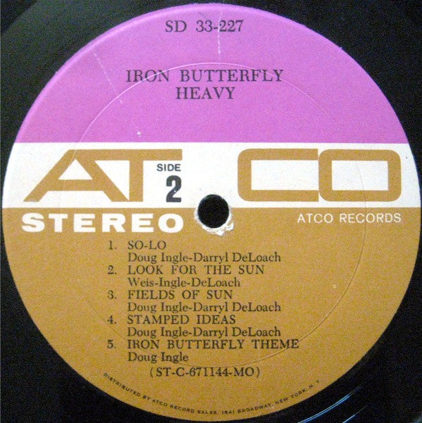 Iron Butterfly : Heavy (LP,Album,Stereo)