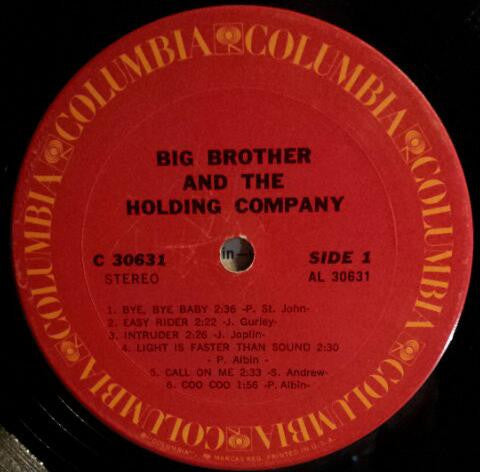 Big Brother & The Holding Company featuring Janis Joplin : Big Brother & The Holding Company (LP,Album,Reissue)