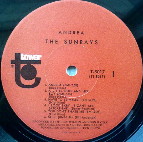 Sunrays, The : Andrea (LP,Album,Mono)