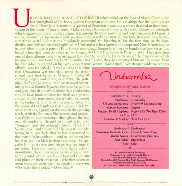 Urubamba : Urubamba (LP,Album,Reissue)
