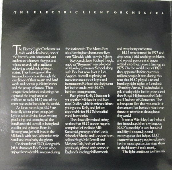 Electric Light Orchestra : The Best Of ELO (LP,Compilation,Stereo)
