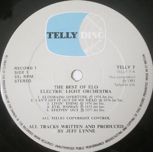 Electric Light Orchestra : The Best Of ELO (LP,Compilation,Stereo)