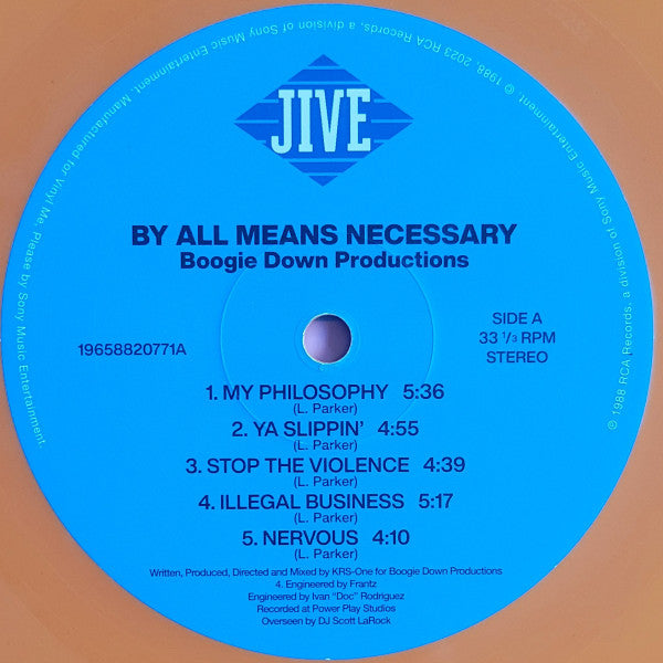Boogie Down Productions : By All Means Necessary (LP,Album,Club Edition,Reissue,Remastered,Stereo)