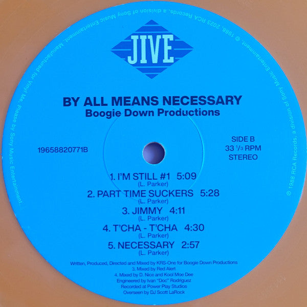 Boogie Down Productions : By All Means Necessary (LP,Album,Club Edition,Reissue,Remastered,Stereo)