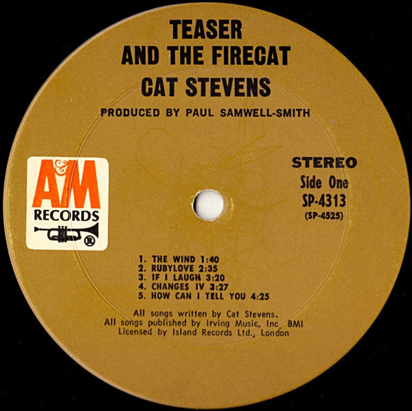 Cat Stevens : Teaser And The Firecat (LP,Album,Stereo)