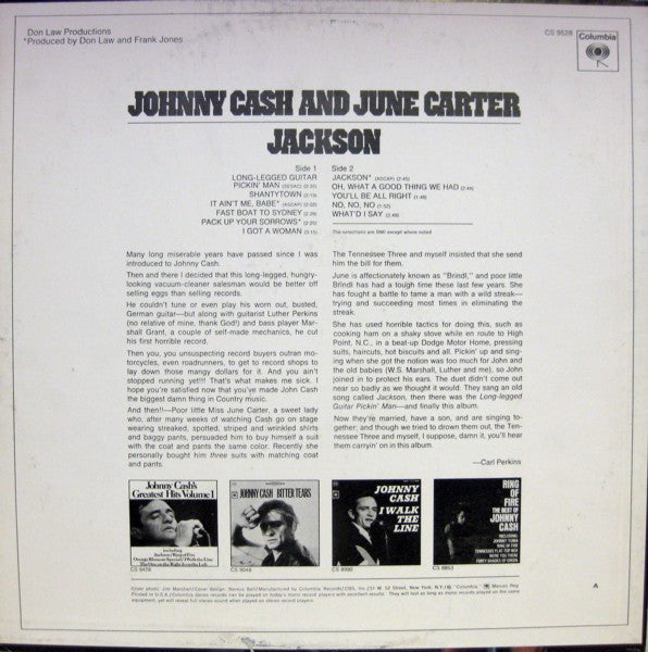 Johnny Cash & June Carter Cash : Jackson (LP,Reissue)