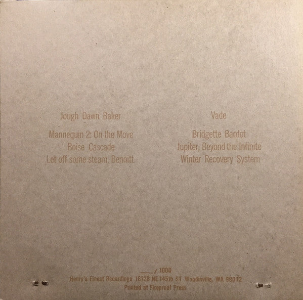 Jough Dawn Baker / Vade : Split Twelve Inch (LP,Numbered)