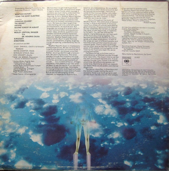 Weather Report : I Sing The Body Electric (LP,Album,Repress,Stereo)