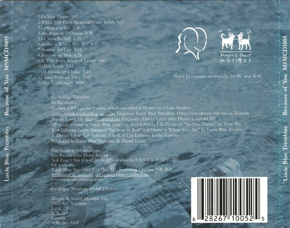 Lucie Blue Tremblay : Because Of You... (Album,Stereo)