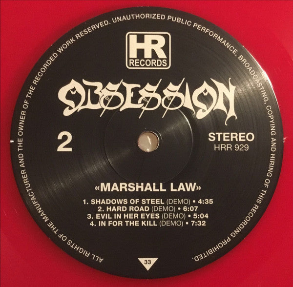 Obsession (6) : Marshall Law (12",33 ⅓ RPM,Limited Edition,Reissue,Stereo)