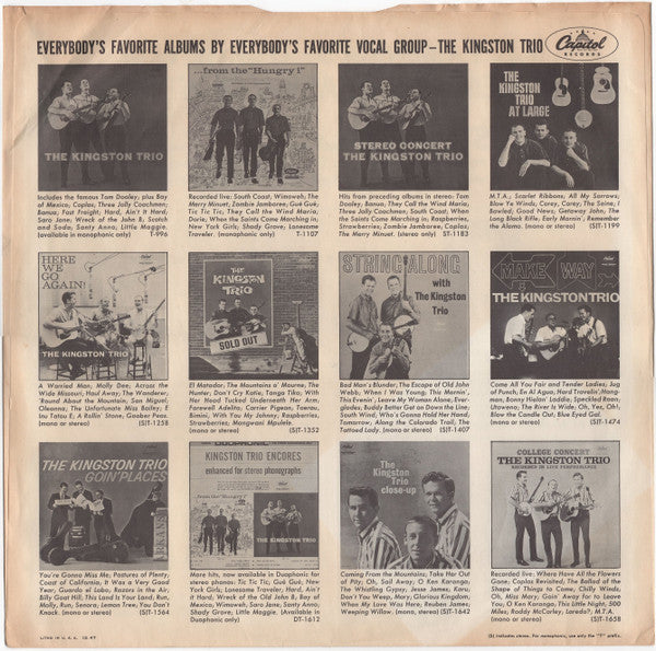 Kingston Trio : Time To Think (LP,Album,Mono)