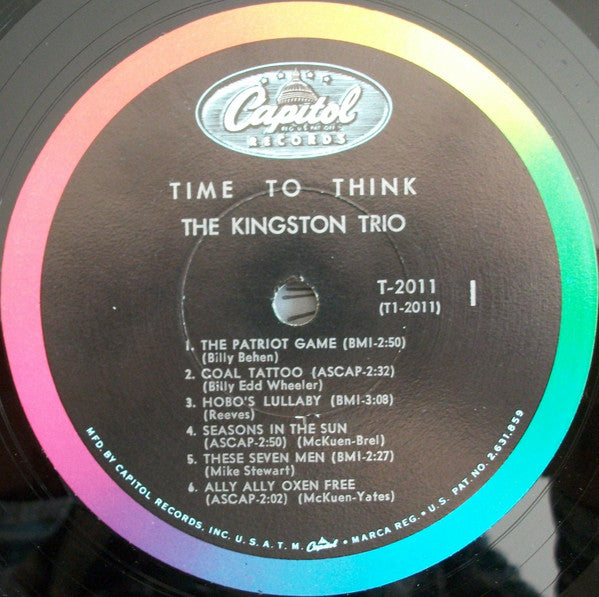 Kingston Trio : Time To Think (LP,Album,Mono)