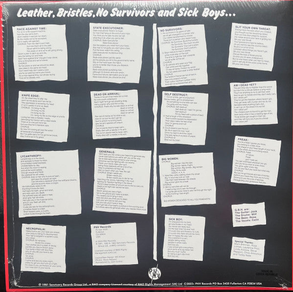 G.B.H. : Leather, Bristles, No Survivors And Sick Boys... (LP,Compilation,Reissue)
