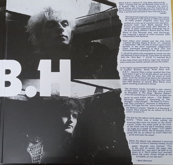 G.B.H. : City Baby Attacked By Rats (LP,Album,Reissue)