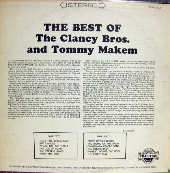 Clancy Brothers & Tommy Makem, The : The Best Of The Clancy Bros. And Tommy Makem (LP,Reissue,Compilation)