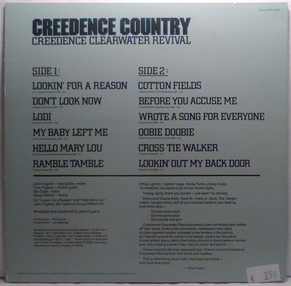 Creedence Clearwater Revival : Creedence Country (LP,Compilation)