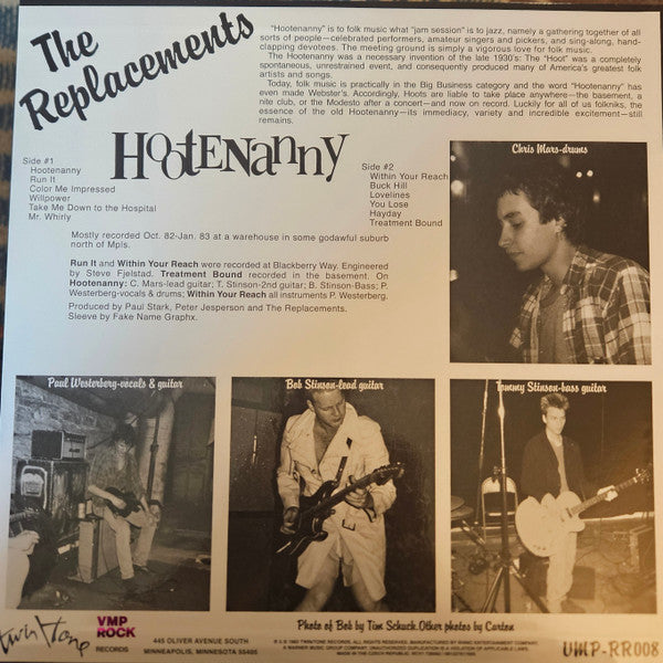 Replacements, The : Hootenanny (LP,Album,Club Edition,Reissue,Stereo)
