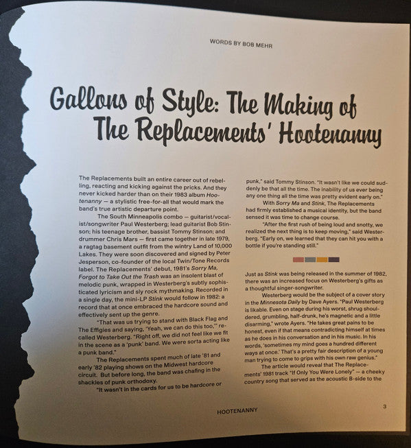 Replacements, The : Hootenanny (LP,Album,Club Edition,Reissue,Stereo)