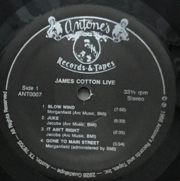 James Cotton : Recorded Live At Antone's Night Club (LP)