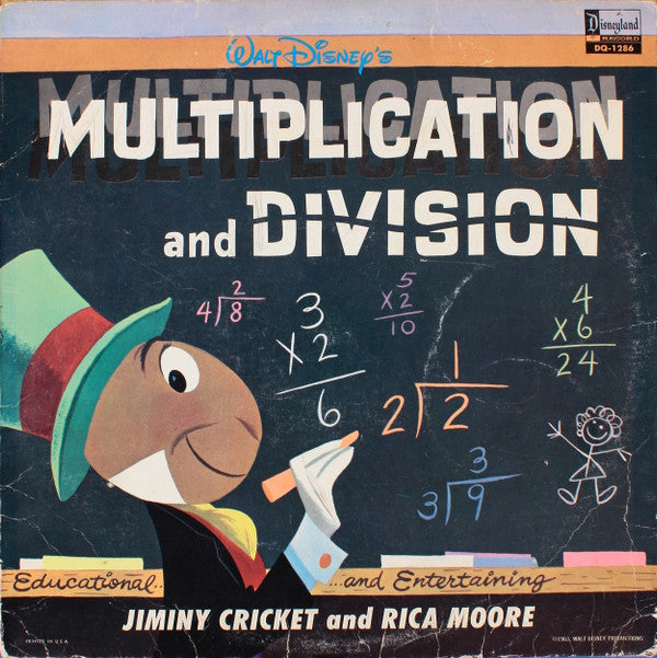 Jiminy Cricket & Rica Moore : Multiplication And Division (LP,Album)