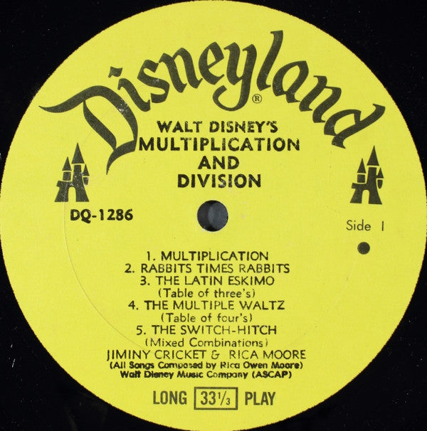 Jiminy Cricket & Rica Moore : Multiplication And Division (LP,Album)