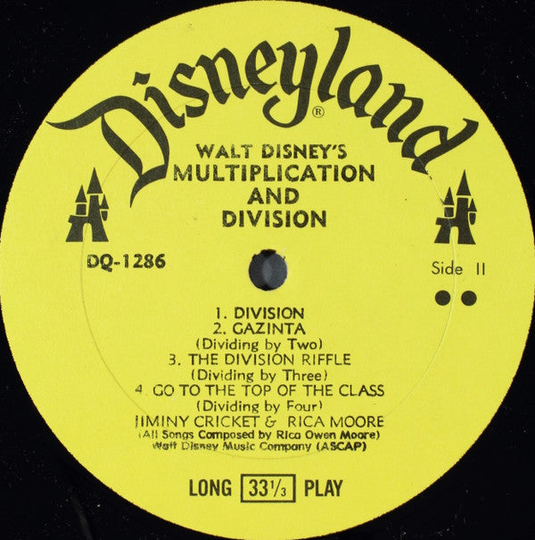 Jiminy Cricket & Rica Moore : Multiplication And Division (LP,Album)