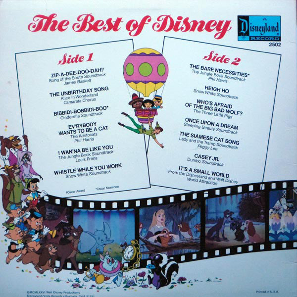 Various : The Best Of Disney Volume One (LP,Compilation)