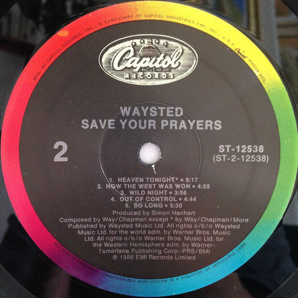 Waysted : Save Your Prayers (LP,Album)