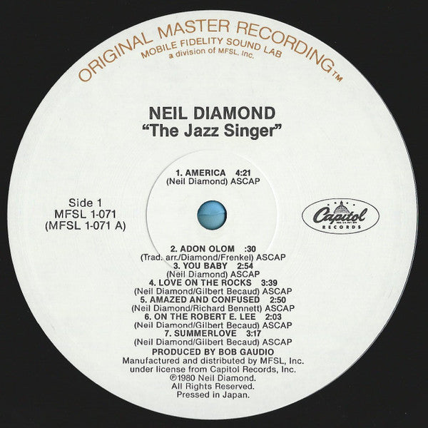 Neil Diamond : The Jazz Singer (Original Songs From The Motion Picture) (LP,Album,Reissue,Remastered)