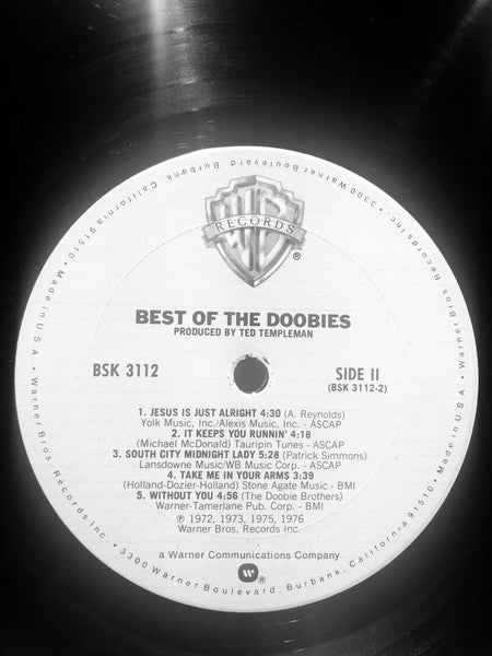 Doobie Brothers, The : Best Of The Doobies (LP,Compilation,Stereo)