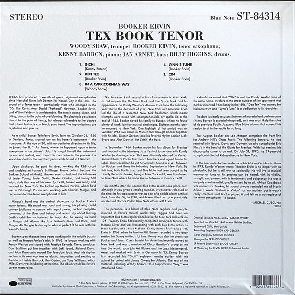 Booker Ervin : Tex Book Tenor (LP,Album,Reissue,Stereo)