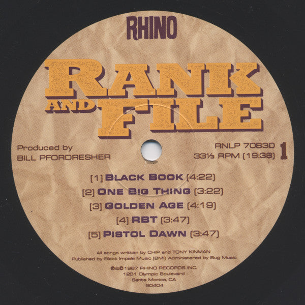 Rank & File : Rank And File (LP,Album)