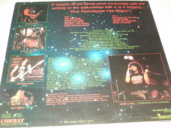 Agent Steel : Skeptics Apocalypse (LP,Album)