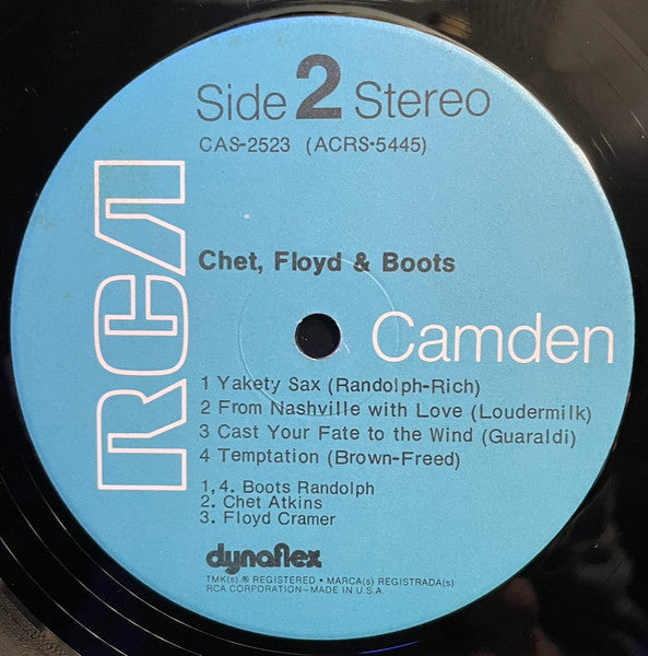 Chet Atkins, Floyd Cramer, Boots Randolph : Chet, Floyd & Boots (LP,Compilation,Stereo)