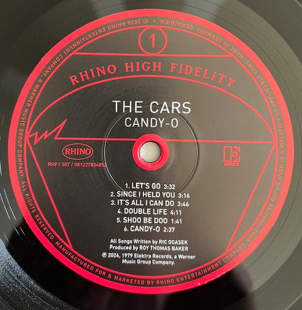 Cars, The : Candy-O (LP,Album,Limited Edition,Numbered,Reissue,Stereo)