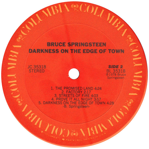 Bruce Springsteen : Darkness On The Edge Of Town (LP,Album)