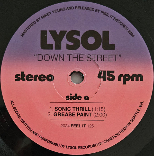 Lysol : Down The Street (7",EP)