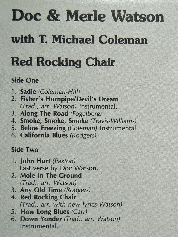 Doc & Merle Watson With T. Michael Coleman : Red Rocking Chair (LP,Album)