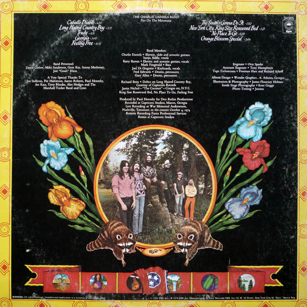 Charlie Daniels Band, The : Fire On The Mountain (LP,Album,Reissue)