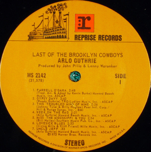 Arlo Guthrie : Last Of The Brooklyn Cowboys (LP,Album)