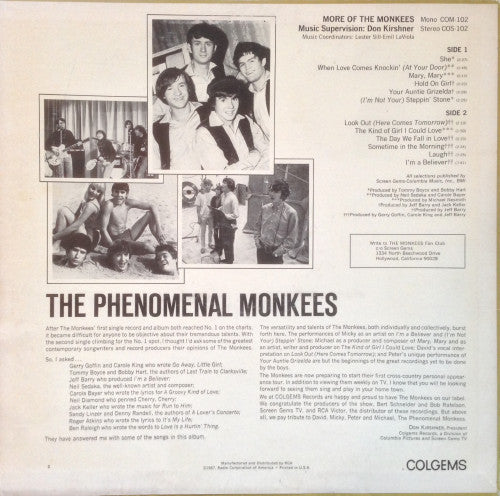 Monkees, The : More Of The Monkees (LP,Album,Stereo)