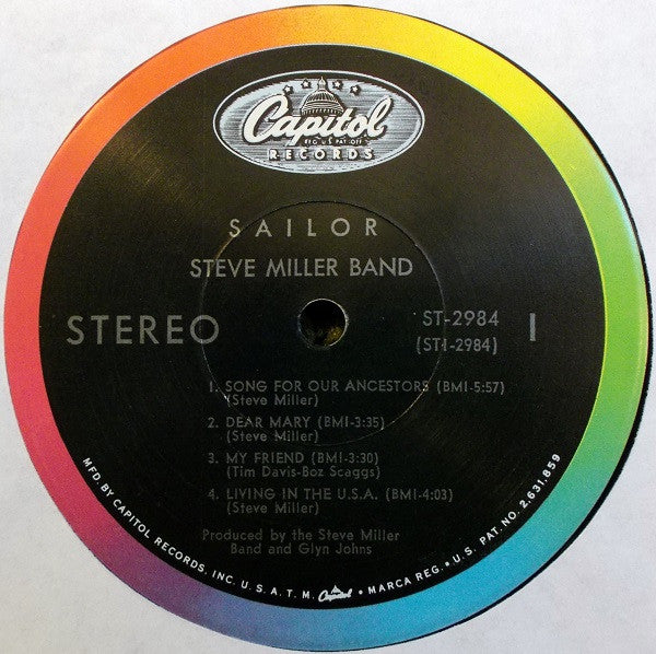 Steve Miller Band : Sailor (LP,Album)