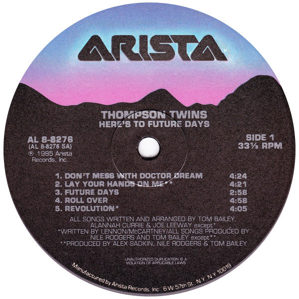 Thompson Twins : Here's To Future Days (LP,Album)