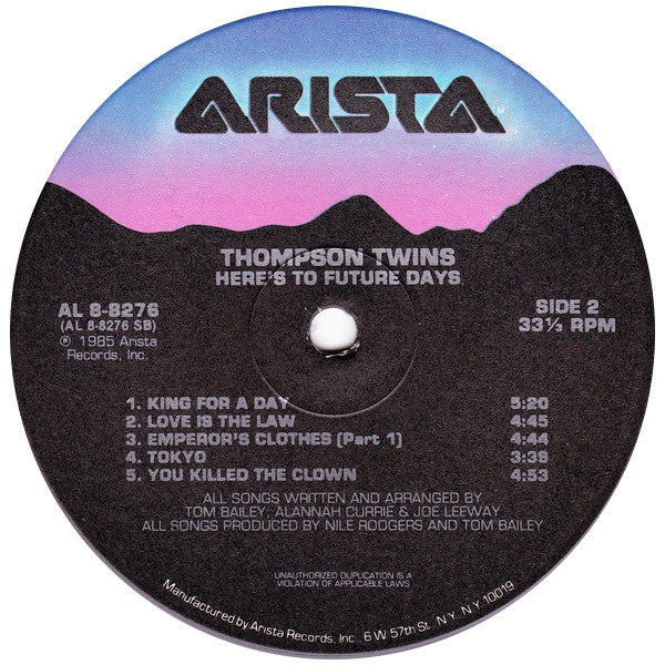 Thompson Twins : Here's To Future Days (LP,Album)