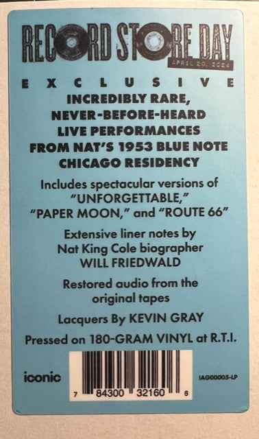 Nat King Cole : Nat King Cole Live At The Blue Note Chicago (LP,Album)