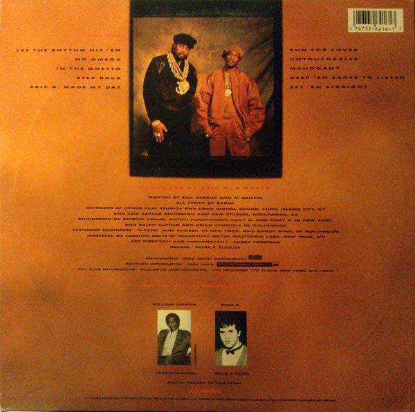 Eric B. & Rakim : Let The Rhythm Hit 'Em (LP,Album)